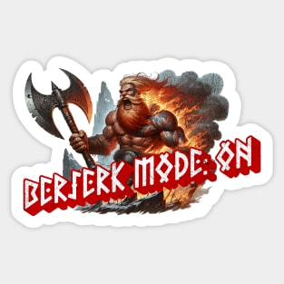 Berserk mode: on | Valhalla Berserker Viking Sticker